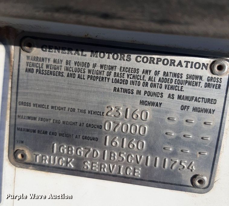 image for item EB9801 1982 Chevrolet 70  grain truck