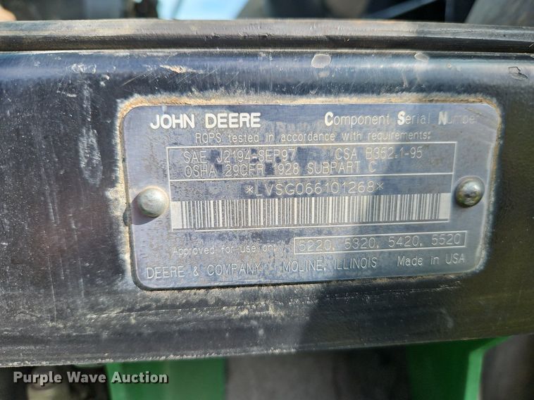 image for item LM9223 John Deere 5420  tractor