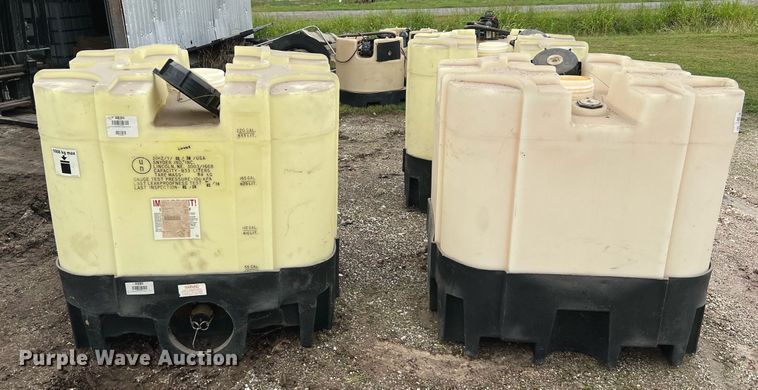 image for item LU9818 (3) Snyder 220 gallon totes