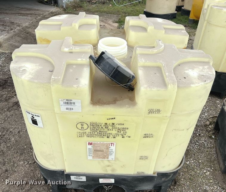 image for item LU9818 (3) Snyder 220 gallon totes
