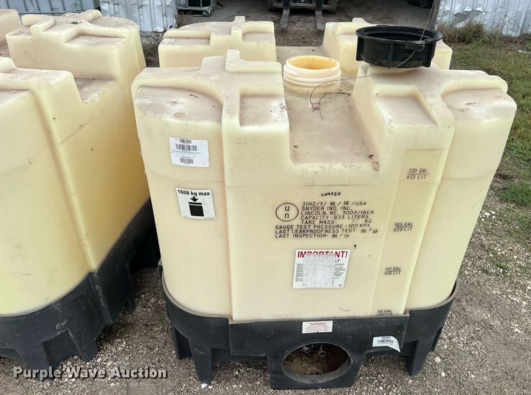 image for item LU9820 (3) Snyder 220 gallon totes