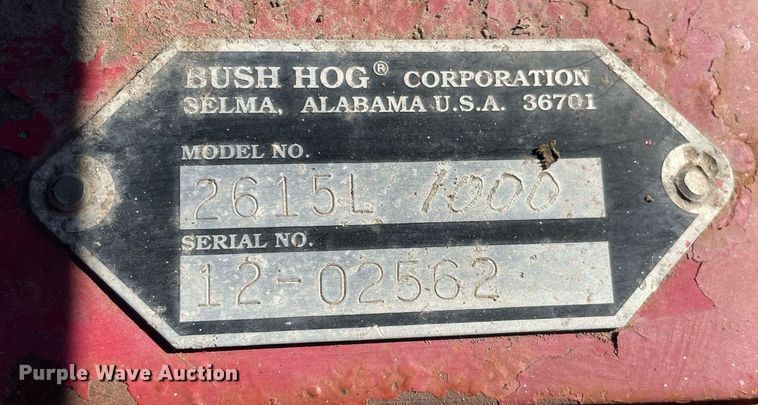 image for item LV9933 Bush Hog 2615 Legend  batwing rotary mower