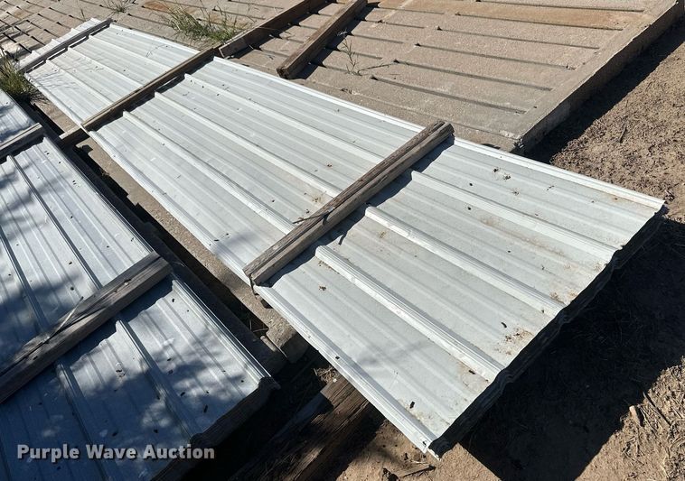 image for item NM9300 Approximately 35 sheets of metal siding/roofing