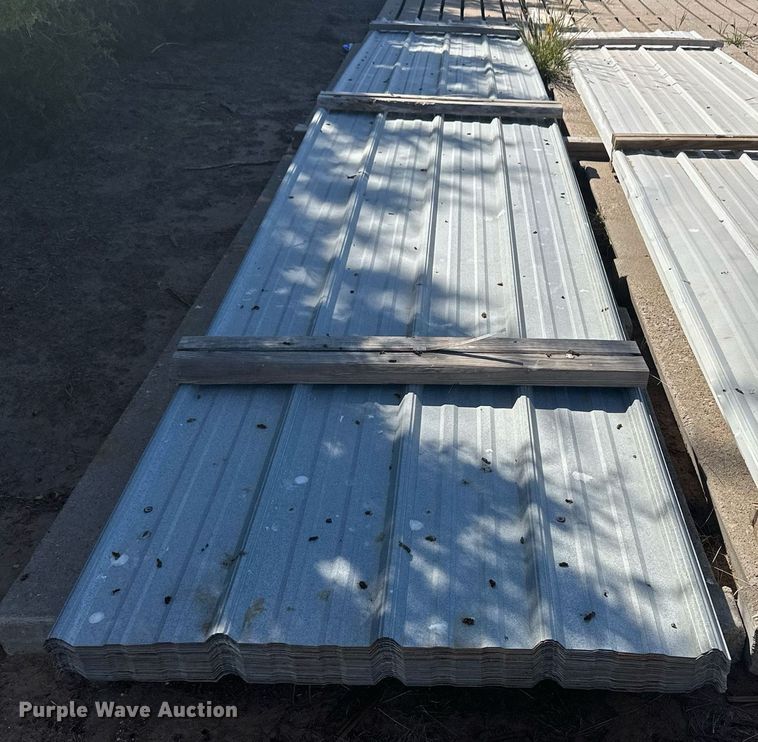 image for item NM9302 Approximately 50 sheets of metal siding/roofing
