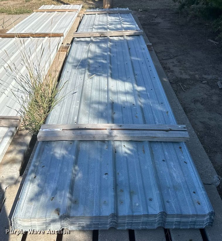 image for item NM9302 Approximately 50 sheets of metal siding/roofing
