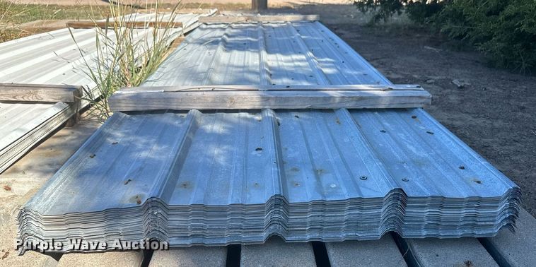 image for item NM9302 Approximately 50 sheets of metal siding/roofing