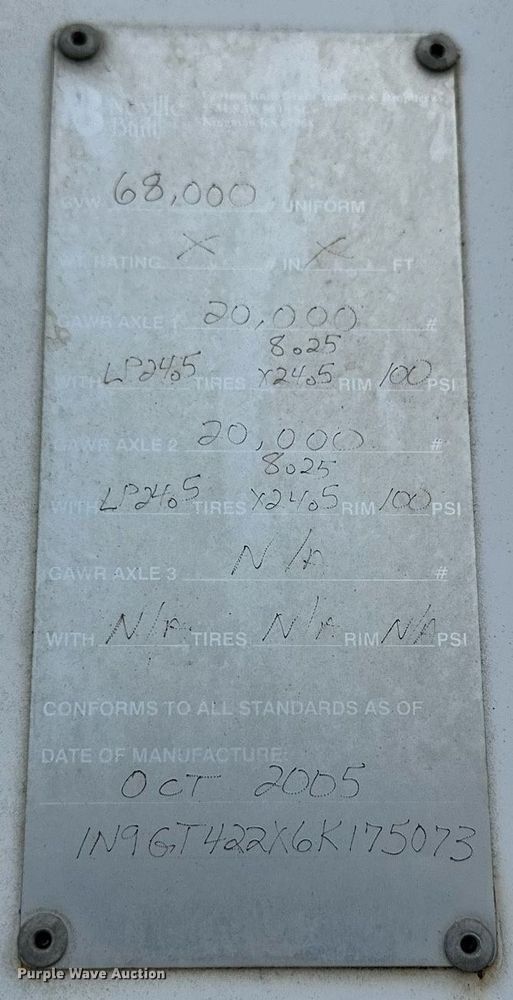 image for item NP9664 2006 Neville Built  grain trailer