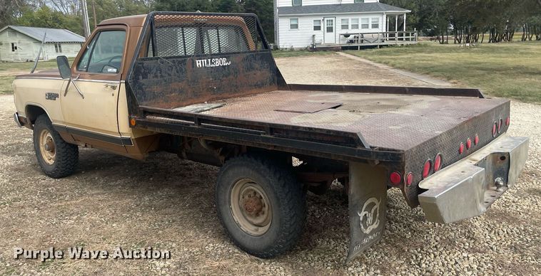 image for item NX9848 1985 Dodge Ram 3500  flatbed pickup truck