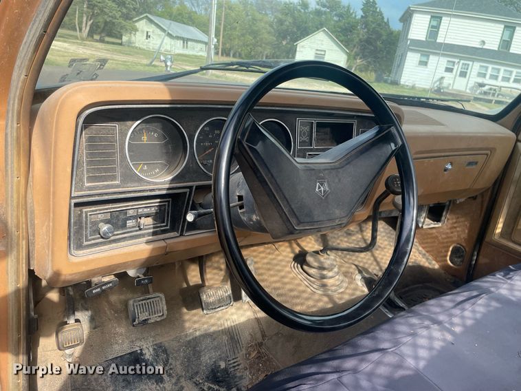 image for item NX9848 1985 Dodge Ram 3500  flatbed pickup truck