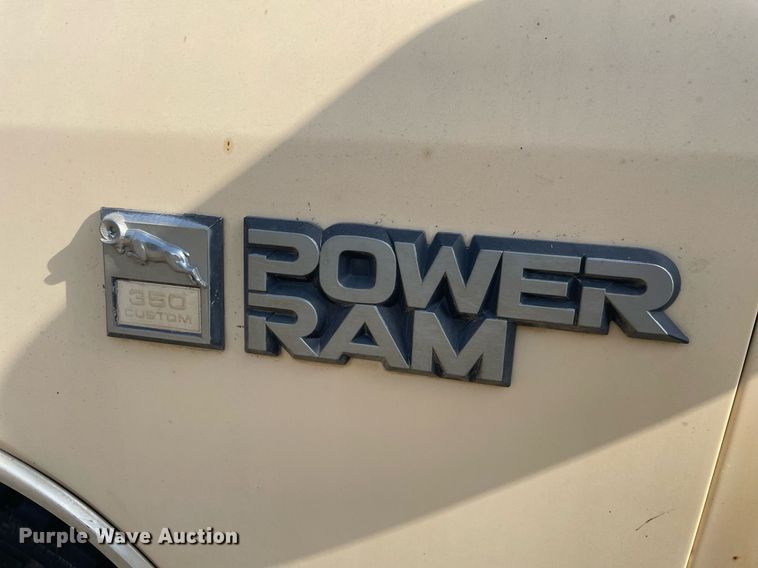 image for item NX9848 1985 Dodge Ram 3500  flatbed pickup truck