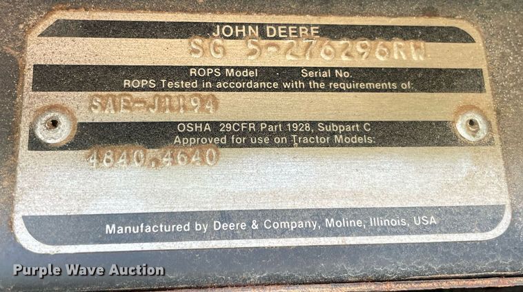 image for item NY9835 1982 John Deere 4840  tractor