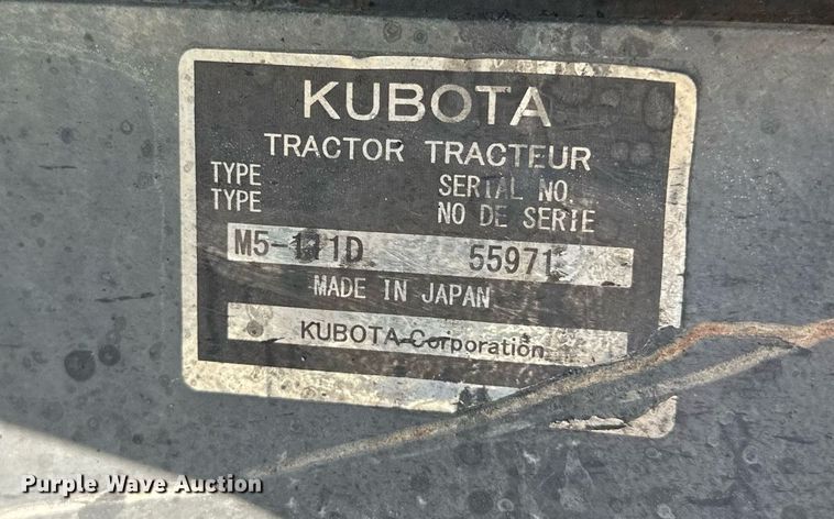 image for item OG9298 Kubota M5-111D  MFWD tractor