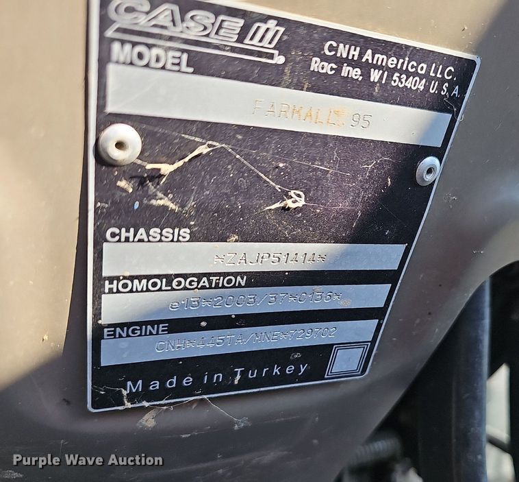 image for item OG9472 2010 Case IH Farmall 95  tractor