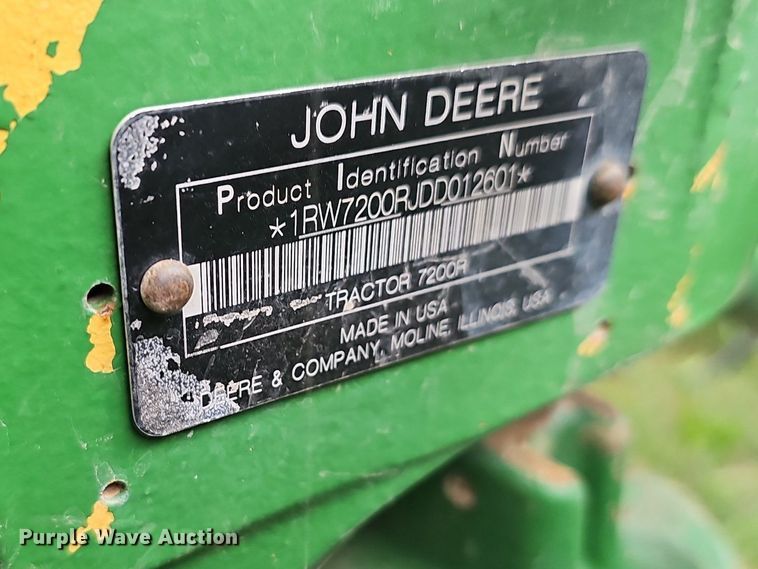 image for item OG9488 2013 John Deere 7200R  MWFD tractor