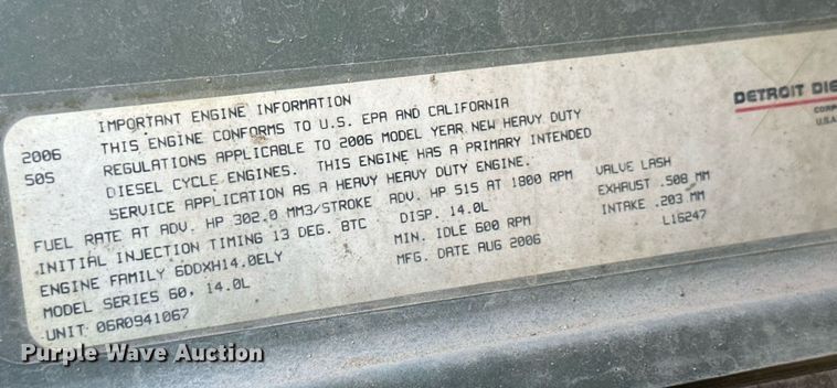 image for item DH1807 2007 Sterling AT9500  semi truck