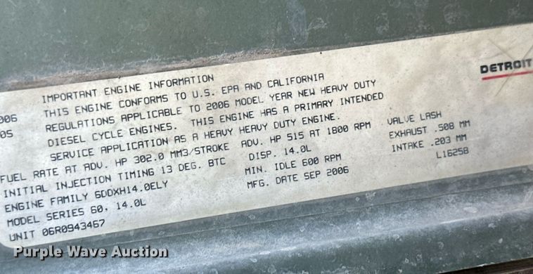 image for item DH1810 2007 Sterling AT9500  semi truck