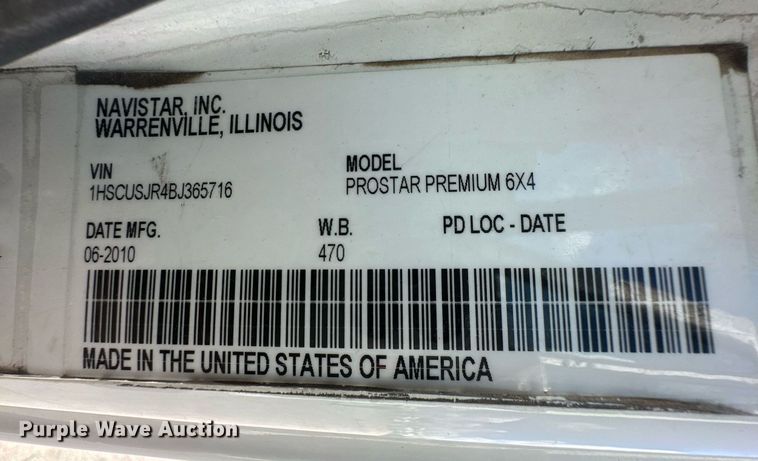 image for item DH1814 2011 International ProStar Premium  semi truck