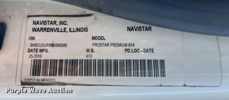 image for item DH1822 2011 International ProStar Premium  semi truck