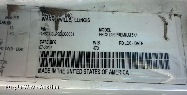 image for item DH1826 2011 International ProStar Premium  semi truck