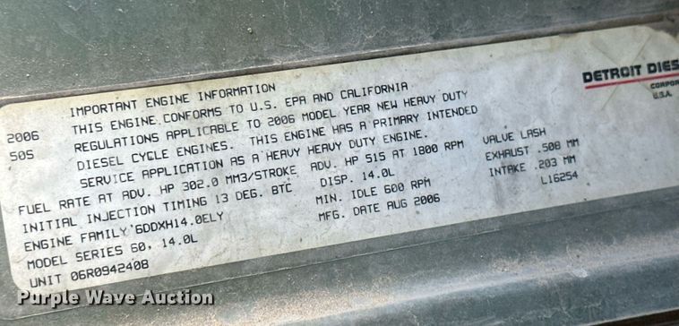 image for item DH1834 2007 Sterling AT9500  semi truck