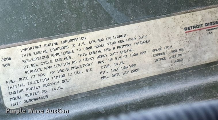 image for item DH1837 2007 Sterling AT9500  semi truck