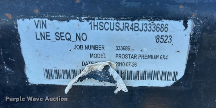 image for item DH1839 2011 International ProStar Premium  semi truck