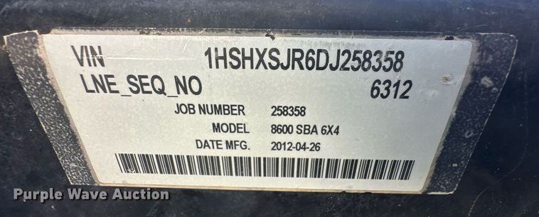 image for item DH1842 2013 International 8600  semi truck