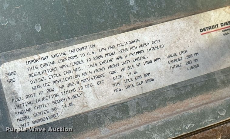 image for item DH1844 2007 Sterling AT9500  semi truck