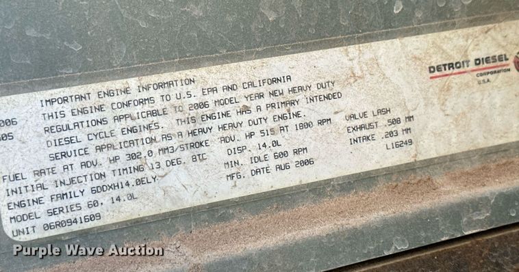 image for item DH1845 2007 Sterling AT9500  semi truck