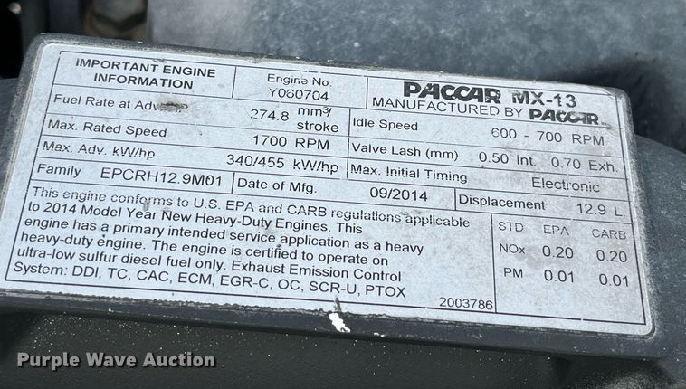 image for item DP2099 2015 Kenworth T880  semi truck