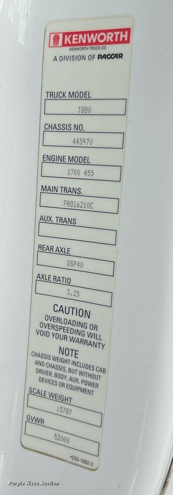image for item DP2099 2015 Kenworth T880  semi truck