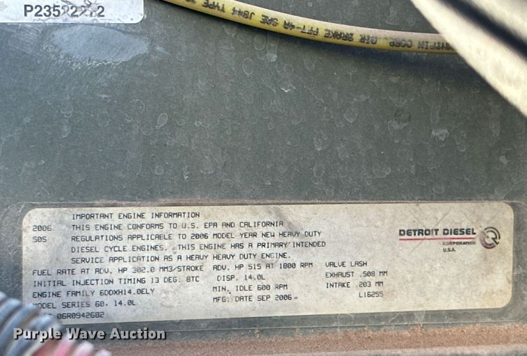 image for item DQ1448 2007 Sterling  semi truck