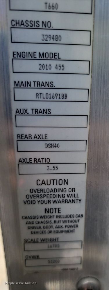 image for item JE9502 2012 Kenworth T660  semi truck