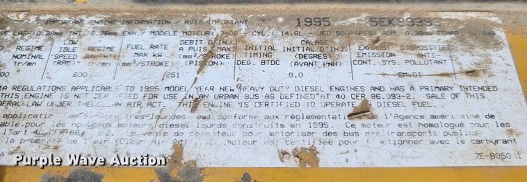 image for item JW9633 1995 Peterbilt 379  semi truck