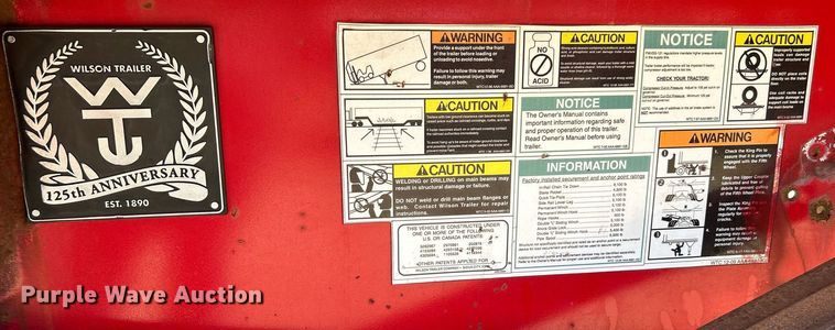 image for item KH9528 2016 Wilson CF-1080  flatbed trailer