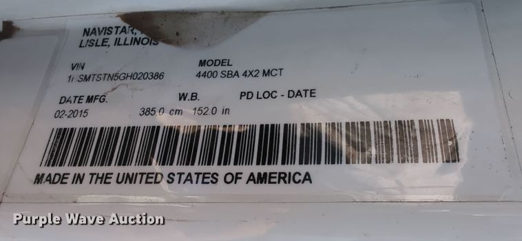 image for item KW9039 2016 International 4400  semi truck