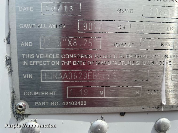 image for item LV9084 2014 Great Dane CSE-1314-22053  dry van trailer