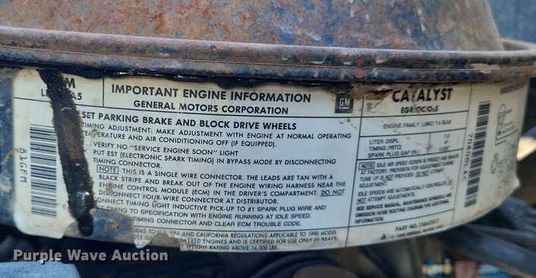 image for item MI9792 1990 Chevrolet Kodiak  dump flatbed truck