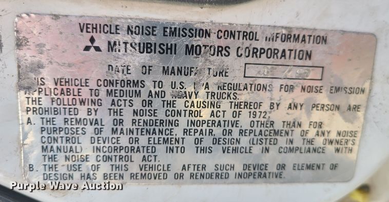 image for item MO9885 1998 Mitsubishi Fuso FE  box truck