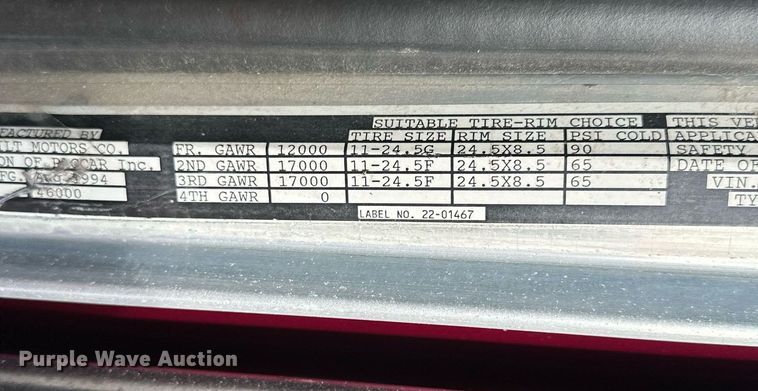 image for item NP9658 1995 Peterbilt 377  semi truck