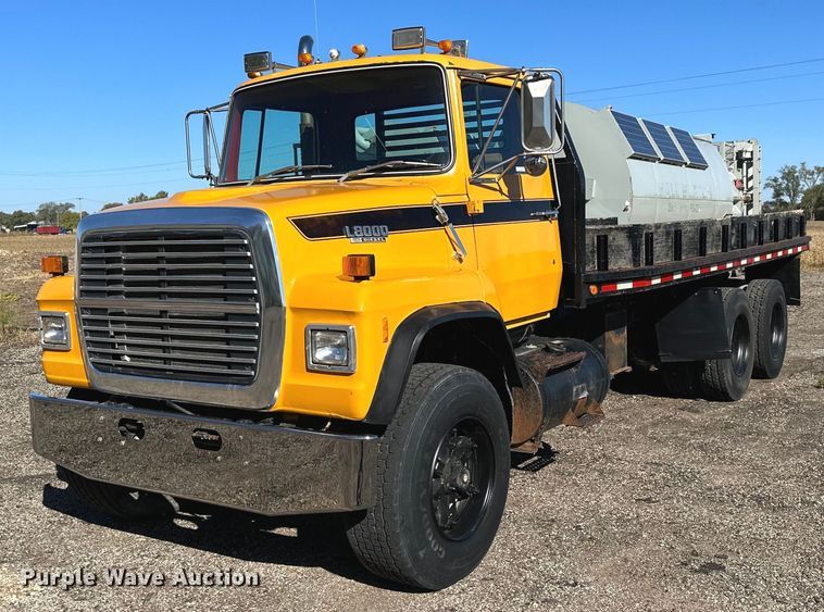image for item NP9693 1987 Ford L8000  dump flatbed truck