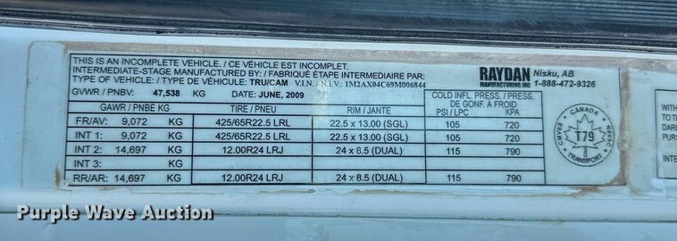 image for item NQ9339 2009 Mack GU713  winch truck