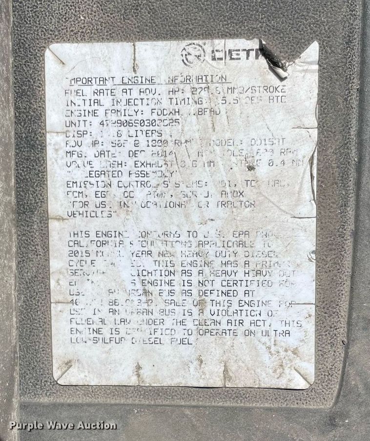 image for item NY9604 2016 Freightliner Cascadia Evolution CA125SLP  semi truck