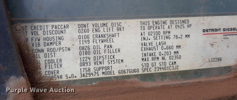 image for item OF9520 1993 Kenworth T600B  flatbed truck