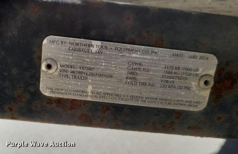 image for item DK1152 2014 North Star  pressure washer