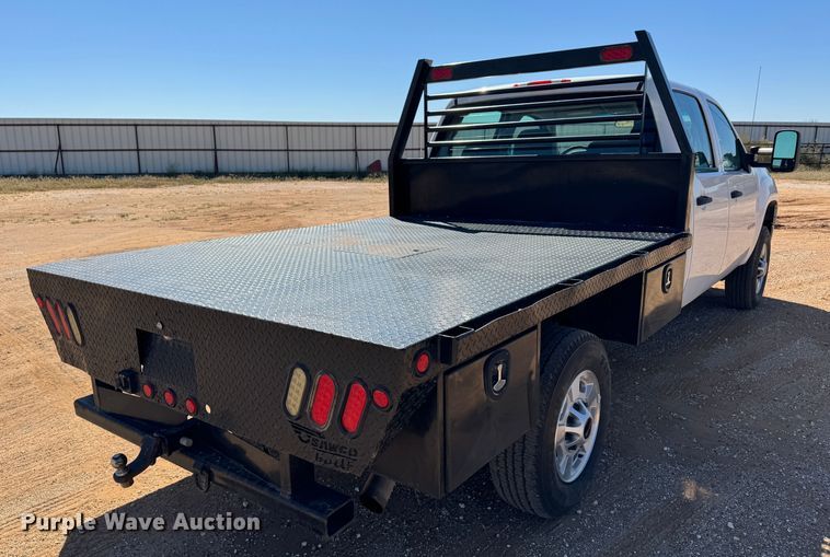 image for item DK2569 2012 GMC Sierra 2500HD  Crew Cab flatbed pickup truck