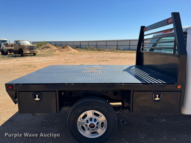 image for item DK2569 2012 GMC Sierra 2500HD  Crew Cab flatbed pickup truck