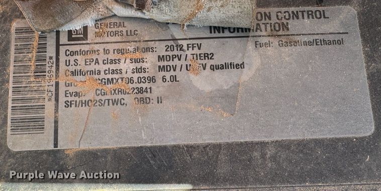 image for item DK2569 2012 GMC Sierra 2500HD  Crew Cab flatbed pickup truck