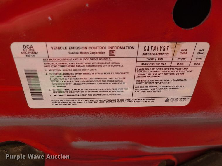 image for item DK4112 1989 Pontiac Firebird