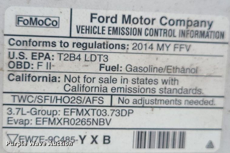 image for item DK4122 2014 Ford F150  SuperCab pickup truck